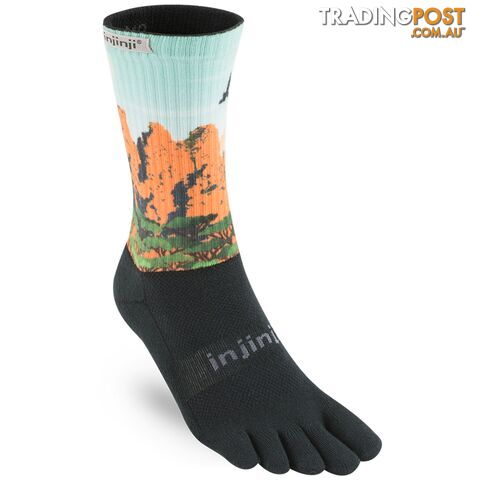 Injinji Trail 2.0 Midweight Crew Sock Small - Black - INJINJI - 760172010725