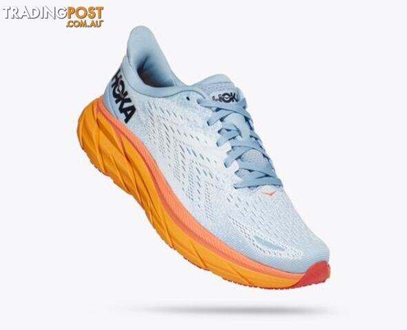 Hoka Womens Clifton 8 Running Shoe - Summer Song/Ice Flow - HOKA