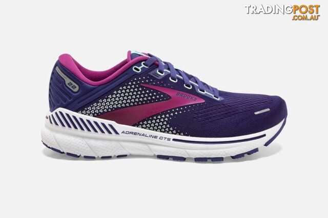 Brooks Womens Adrenaline GTS 22 B Running Shoe - Navy - BROOKS