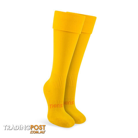 Thinskins Fine Knit Football Socks - Gold - THINSKINS