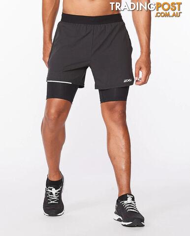 2XU Mens Aero 2-in-1 5 Inch Shorts - 2XU