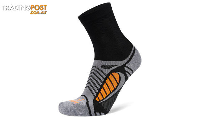 Balega Ultralight Crew Socks - Black/Grey - BALEGA