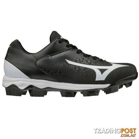 Mizuno Mens Wave Select Nine Moulded Baseball/Softball Cleat - Black/White -...