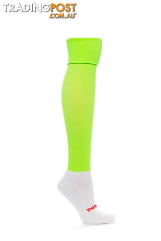Thinskins Fine Knit Football Socks - Neon Green - THINSKINS