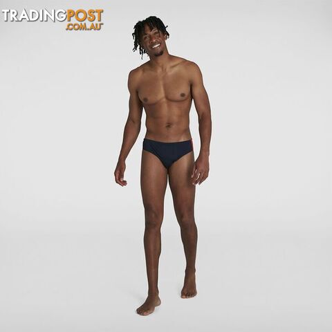 Speedo Mens Boom Logo Splice 7cm Brief - True Navy/Orange - SPEEDO