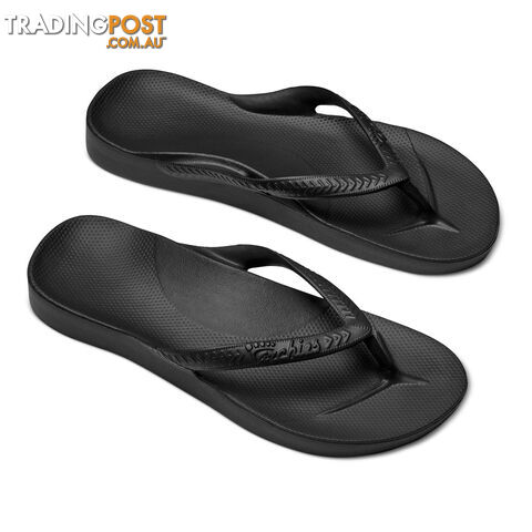 Archies Adults Arch Support Thongs - Black - ARCHIES