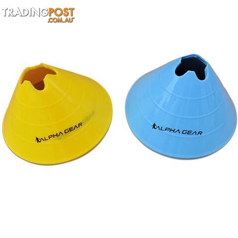 Alpha Gear 8 Pk of Jumbo Cone - 15cm x 32cm Blue and Yellow - ALPHA GEAR -...