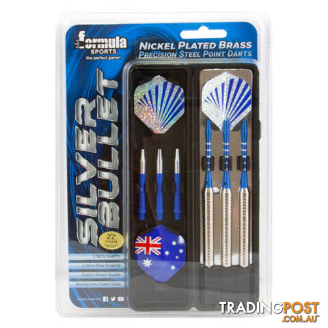 Formula Sports Silver Bullet Nickel Plated Brass Dart Gift Pack 22g - FORMULA...