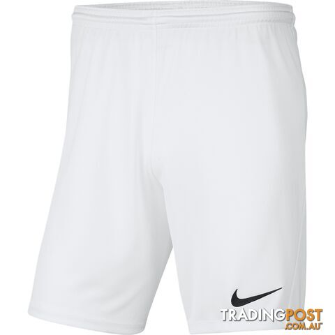 Nike Mens Dri-Fit Park Shorts - White - NIKE - 193654340865