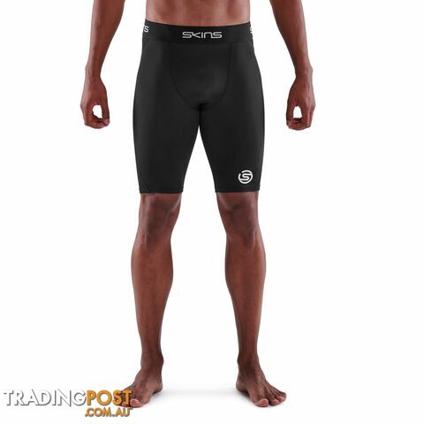 Skins Series-1 Mens Half Tights - Black - SKINS - 5056411802233