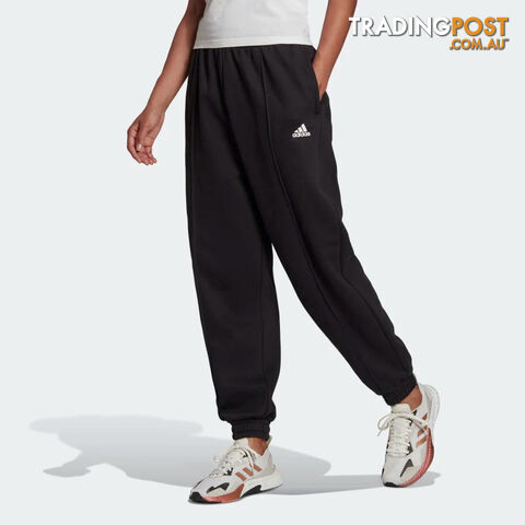 Adidas Womens Studio Fleece Pant - Black - ADIDAS