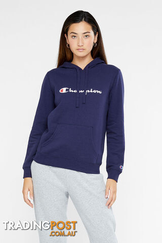 Champion Womens Script Hoodie - Navy - CHAMPION - 9351950116893
