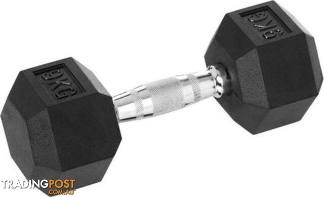 HCE Rubber Hex 9Kg Dumbbell - HCE - 2200001067387