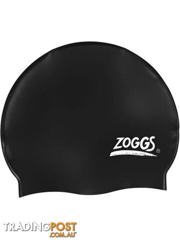 Zoggs Silicone Cap Plain Colour - Black - ZOGGS