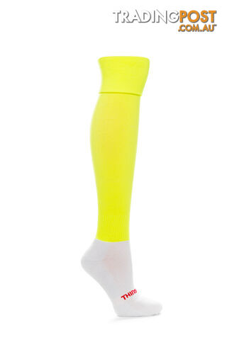Thinskins Fine Knit Football Socks - Neon Yellow - THINSKINS - 9318317113681