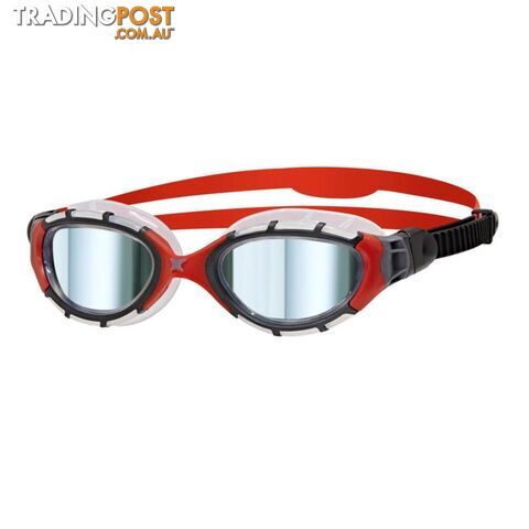 Zoggs Predator Flex Titanium Small Swim Goggles - Clear/Red/Smoke/Mirror - ZOGGS
