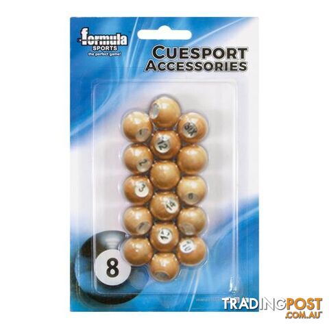 Formula Sports Kelly Pool Marbles Wood - FORMULA SPORTS - 9337362006687