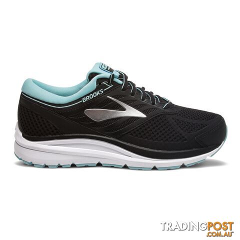 Brooks Womens Addiction 13 D Running Shoes - Black/Angel Blue/Silver - BROOKS -...
