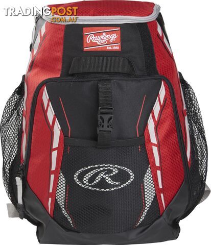 Rawlings Youth Players Baseball/Softball Backpack - Scarlet - RAWLINGS