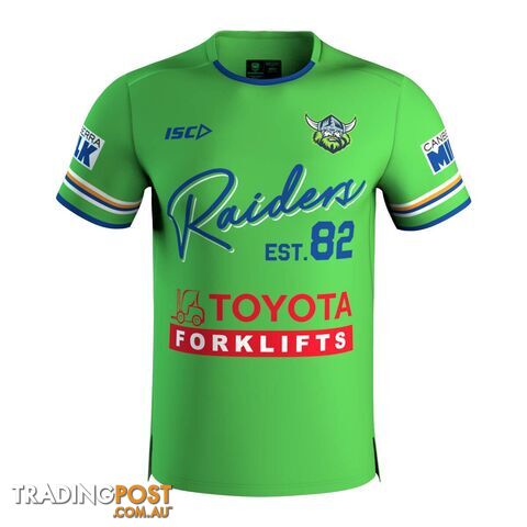 ISC Adults Canberra Raiders 2022 Run Out Tee - Green - ISC