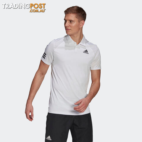 Adidas Mens Club 3Str Polo - White - ADIDAS