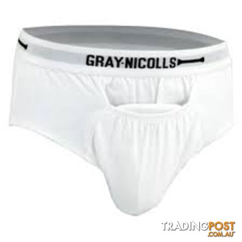 Gray-Nicolls Cricket Mens Briefs - White lSize M - GRAYNICOLLS
