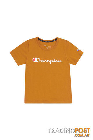 Champion Kids Script SS Tee - Yellow - CHAMPION