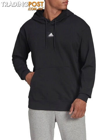 Adidas Mens Essentials FeelVivid Hoodie - Black - ADIDAS