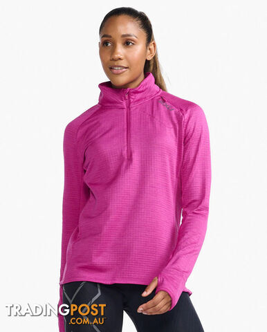 2XU Womens Ignition 1/4 Zip Top - Pink - 2XU