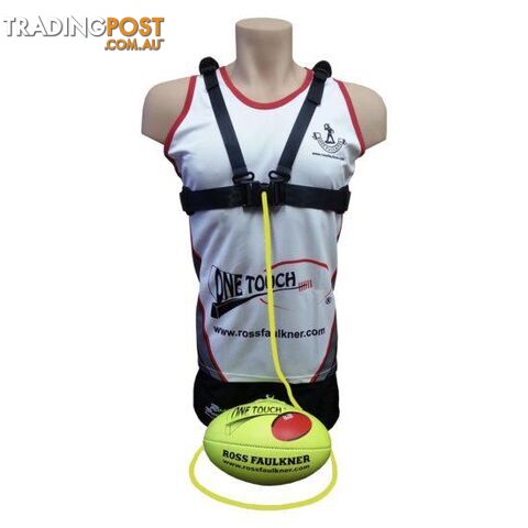 Ross Faulkner One Touch Size 4 Intermediate Harness AFL Trainer - Yellow -...