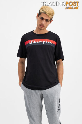Champion Mens SPS Graphic Print Tee - Black - CHAMPION