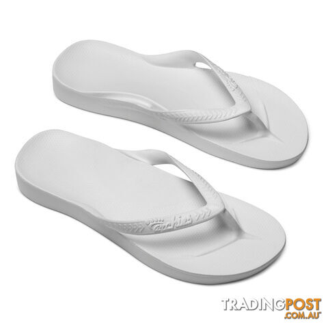 Archies Adults Arch Support Thongs - White - ARCHIES
