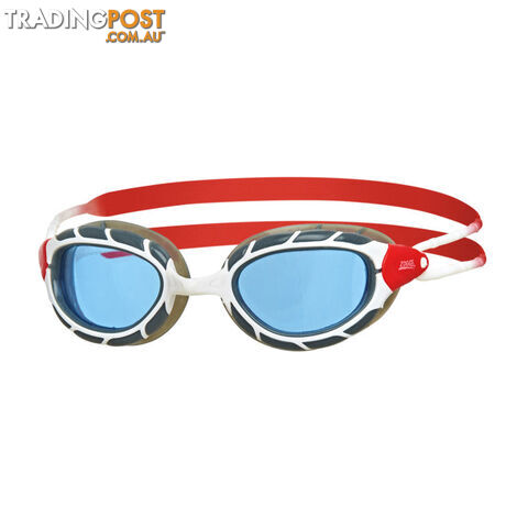 Zoggs Predator Regular Swim Goggles - White/Red/Tint - ZOGGS