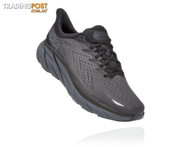 Hoka Mens Clifton 8 Running Shoe - Black/Black - HOKA