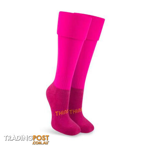 Thinskins Fine Knit Football Socks - Fuschia Pink - THINSKINS