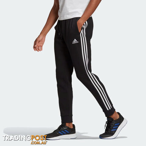 Adidas Mens Essentials Tapered Cuff 3 Stripes Pants - ADIDAS