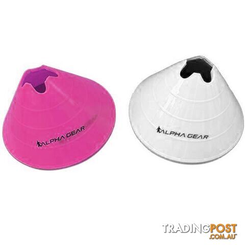 Alpha Gear Jumbo Cone (8 Pack) - Pink & White - ALPHA GEAR - 9349748009977