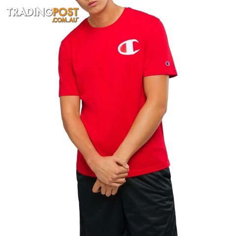 Champion Mens C Logo SS Tee - Red - CHAMPION