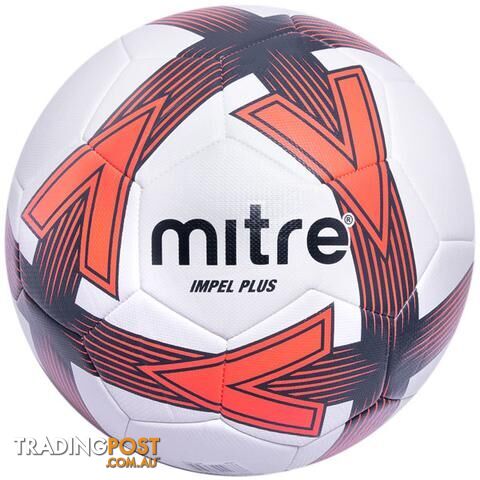 Mitre Impel Plus Soccer Ball - White/Navy/Orange - MITRE