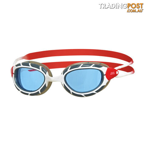 Zoggs Predator Small Swim Goggles - White/Red/Tint - ZOGGS