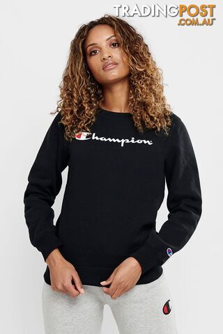 Champion Womens Script Crew - Black - CHAMPION - 9351950118811