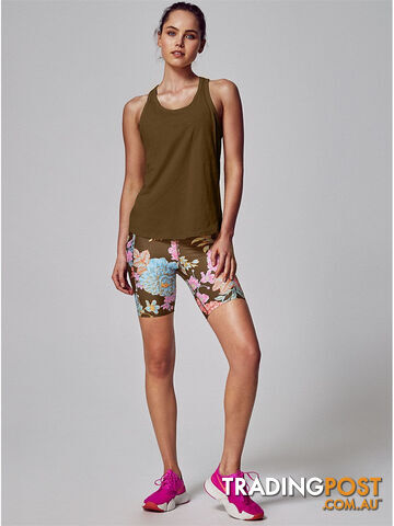 Running Bare Follow The Bear Action Back Tank - Bronze - RUNNING BARE