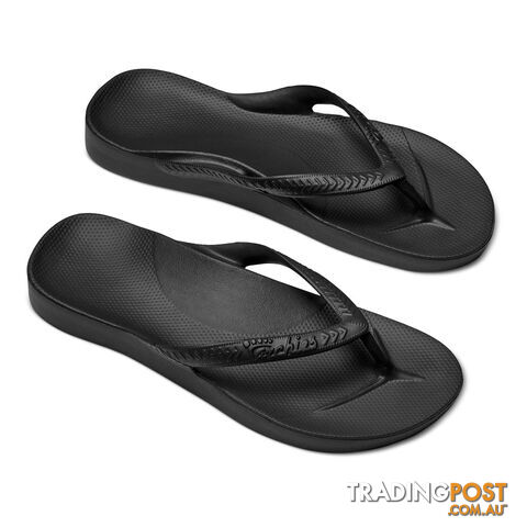Archies Adults Arch Support Thongs - Black - ARCHIES