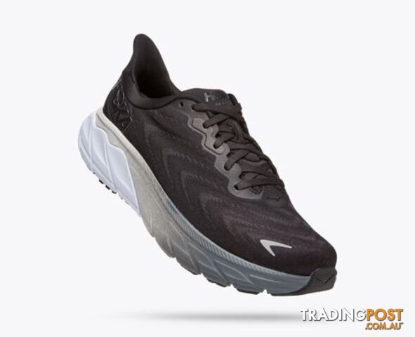 Hoka Mens Arahi 6 Running Shoe - Black/White - HOKA