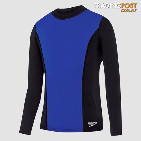 Speedo Boys Active LS Rashie - Black/Speed - SPEEDO