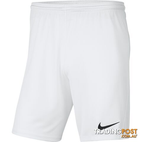 Nike Park Knit III Youths Short - White - NIKE - 193654347505