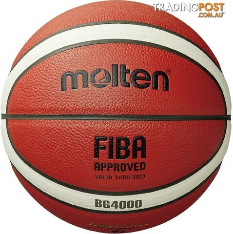 Molten BG4000 Sz 6 Premium Composite Leather 12P Basketball - Tan/Ivory - MOLTEN...