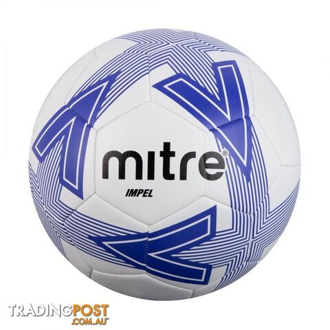 Mitre Impel One Soccer Ball - White/Dazzling Blue - MITRE