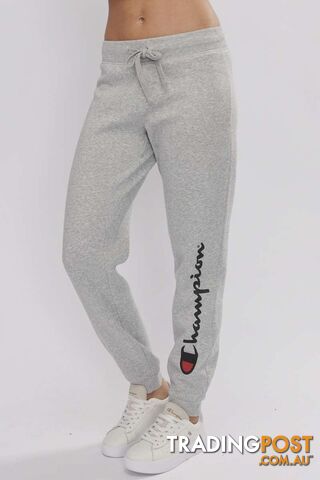 Champion Womens Script Cuff Pant - Grey - CHAMPION - 9351950114813