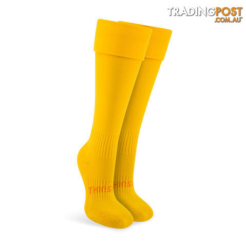 Thinskins Fine Knit Football Socks - Gold - THINSKINS